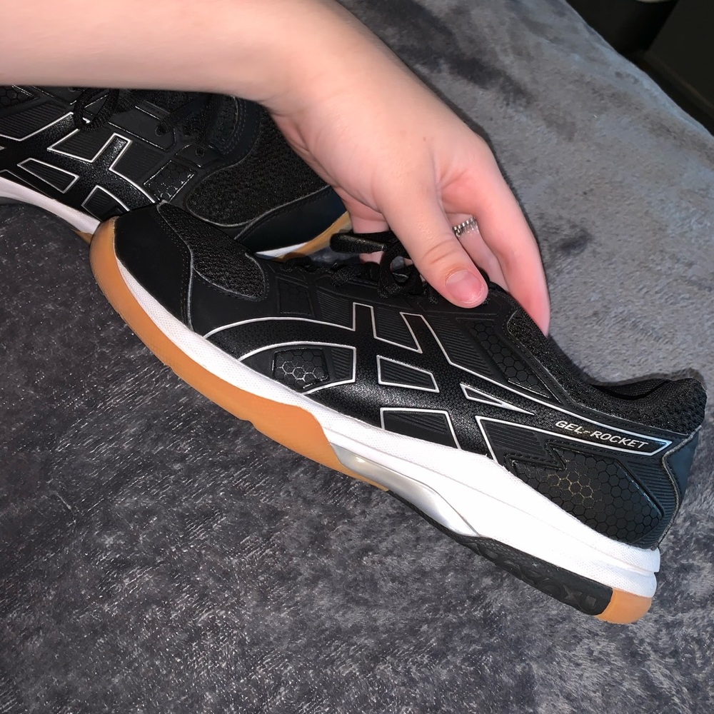 ASIC volleyball shoes.